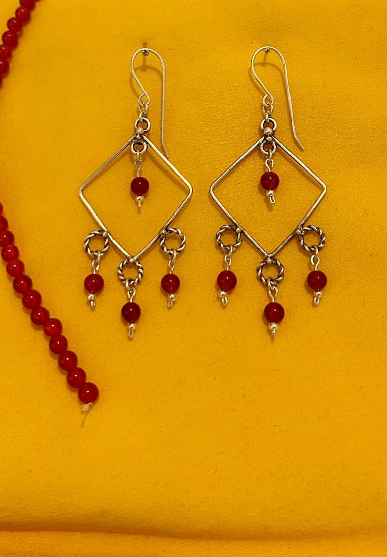 E62- Silver Earrings - Zehava Jewelry