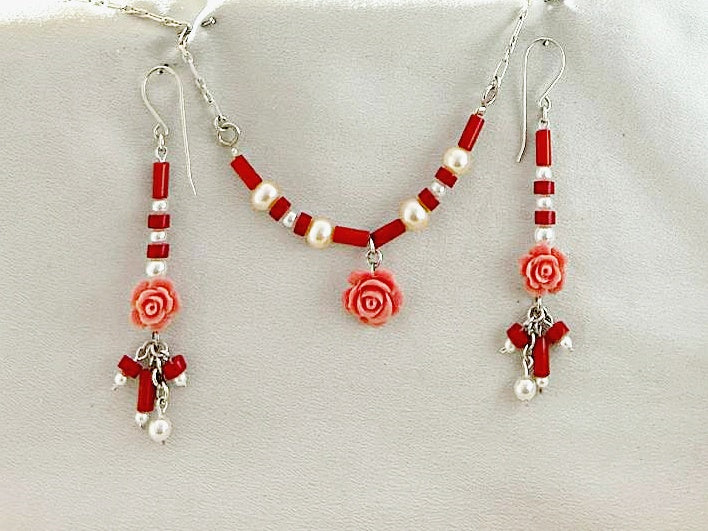 F5 - Pearls& Coral Roses