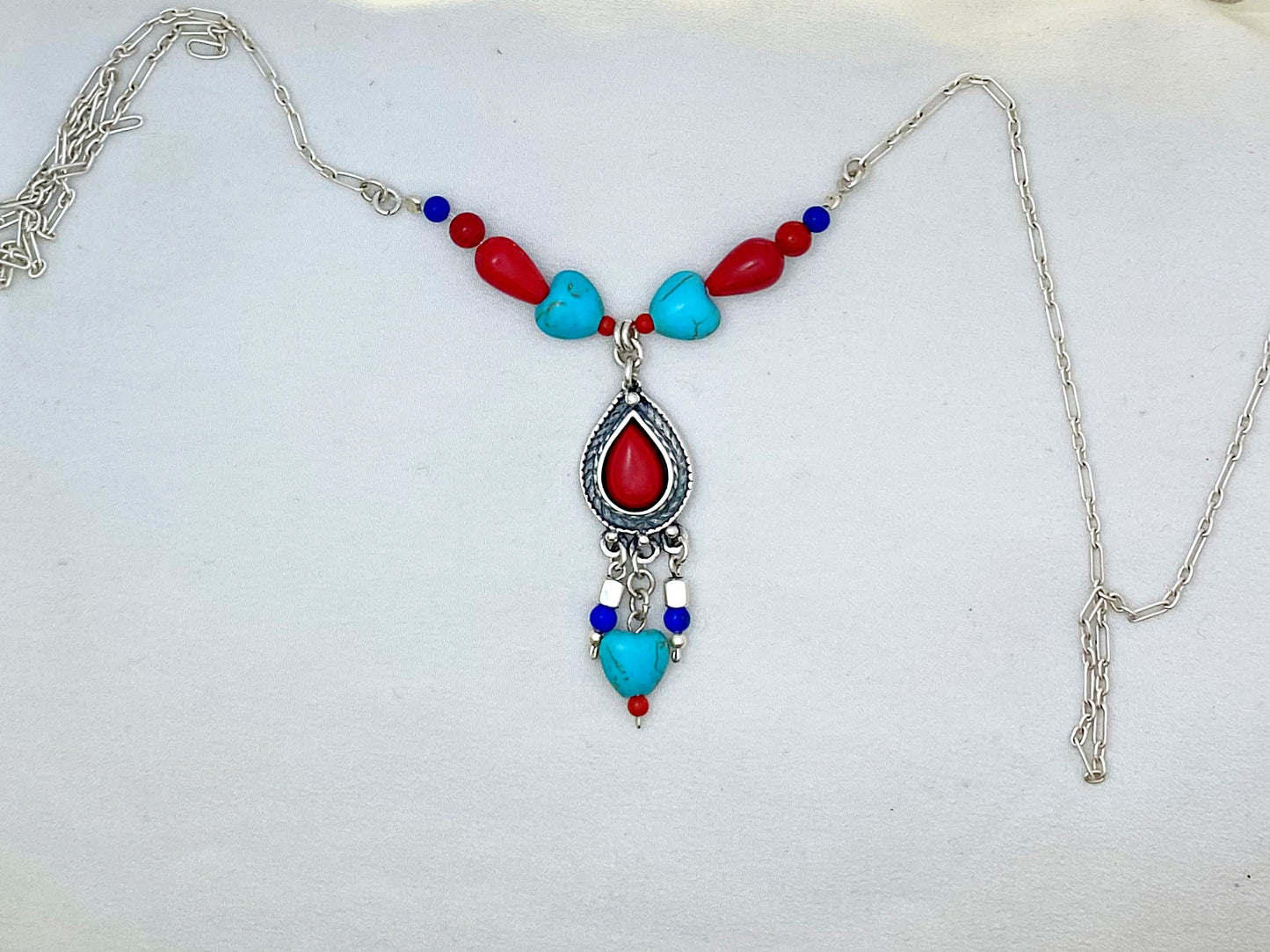 B335- Silver Drop Necklace