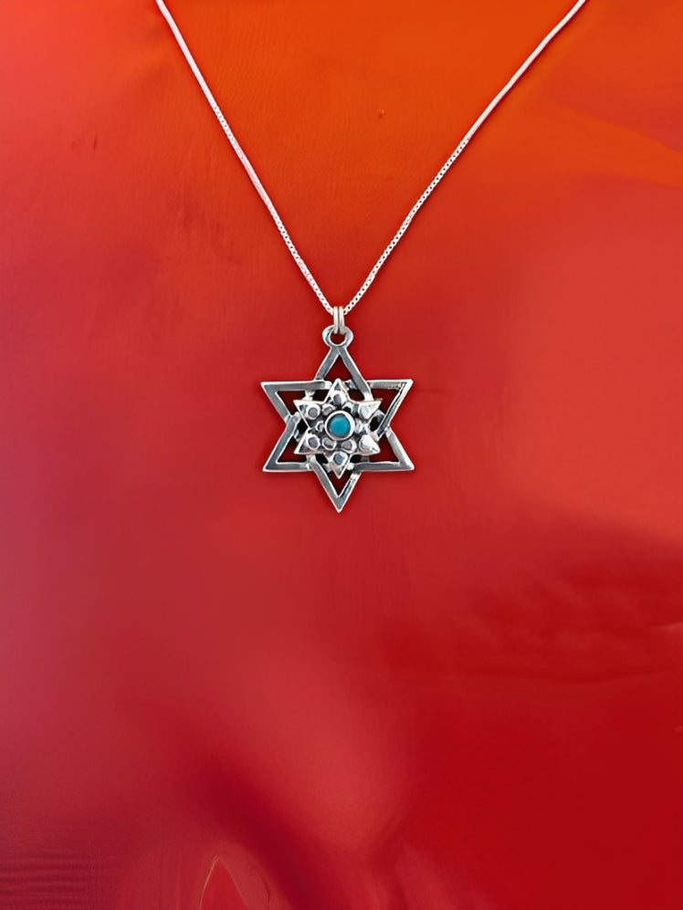B178- David's Star Pendant - Zehava Jewelry
