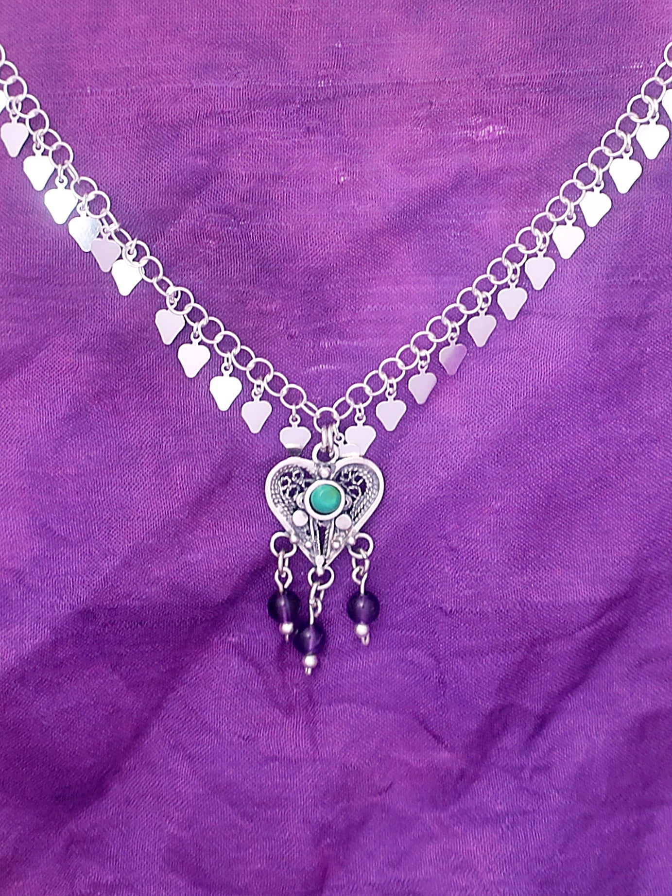 B116.3- Filigree Heart Necklace