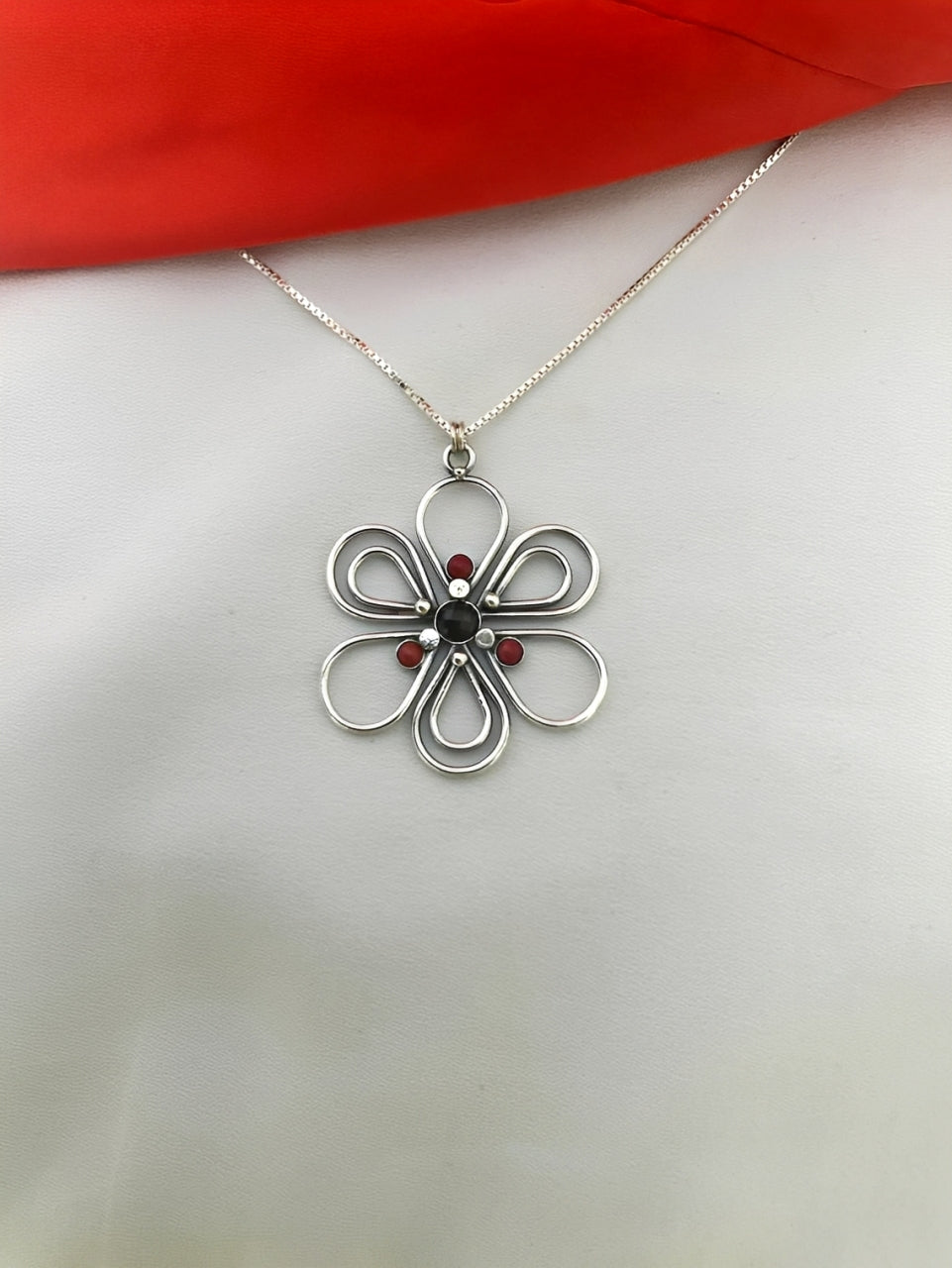 B407- Modern Flower - Zehava Jewelry