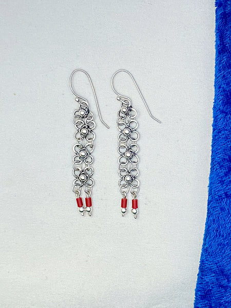 E117- Flowers Earrings - Zehava Jewelry