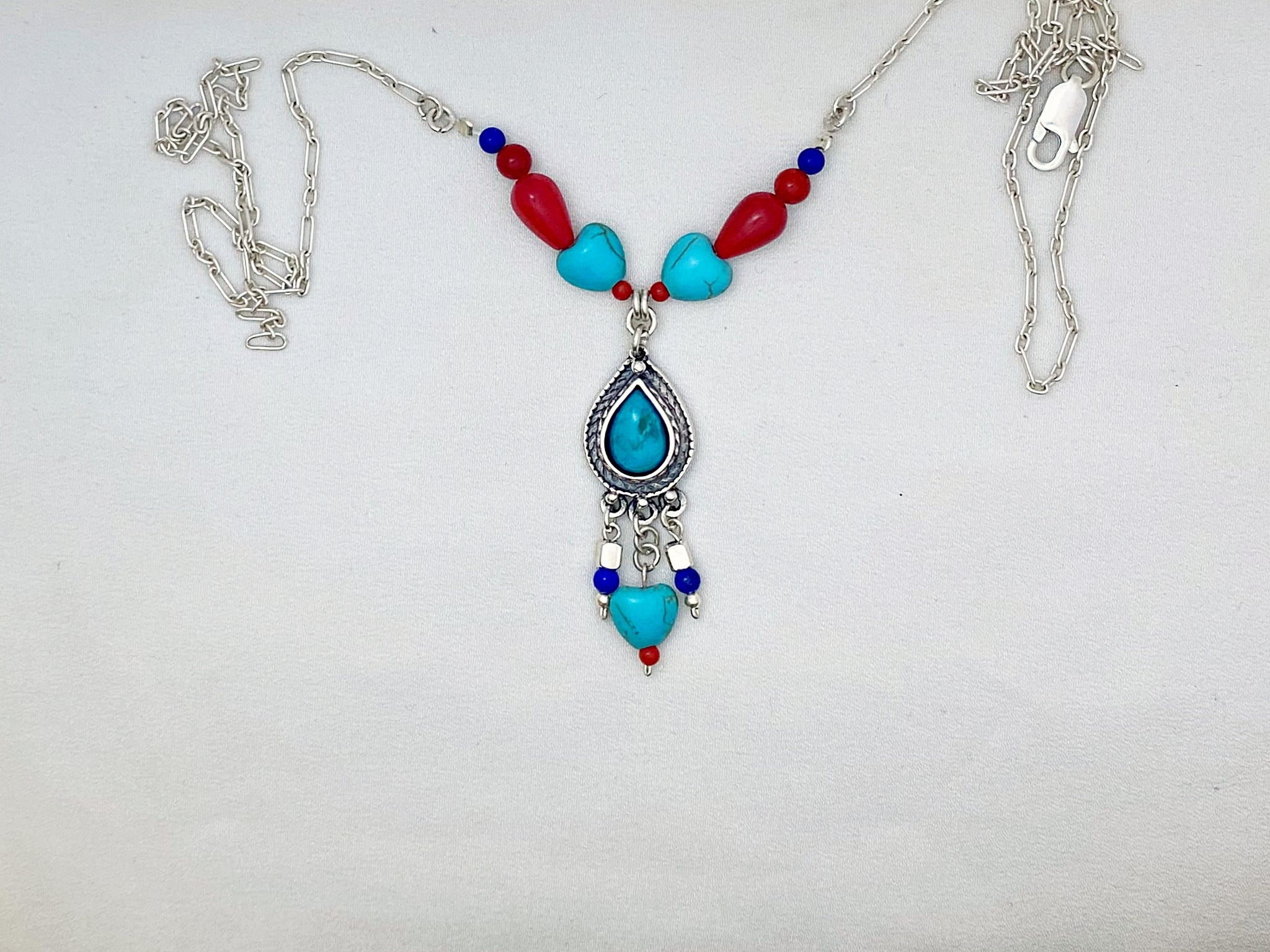 B335- Silver Drop Necklace