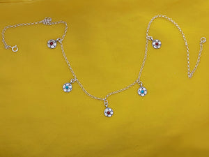 B336- Silver Flower Necklace