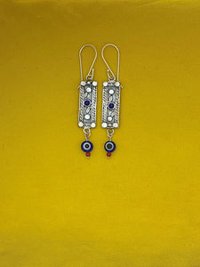 E119- Silver Earrings with Lapis