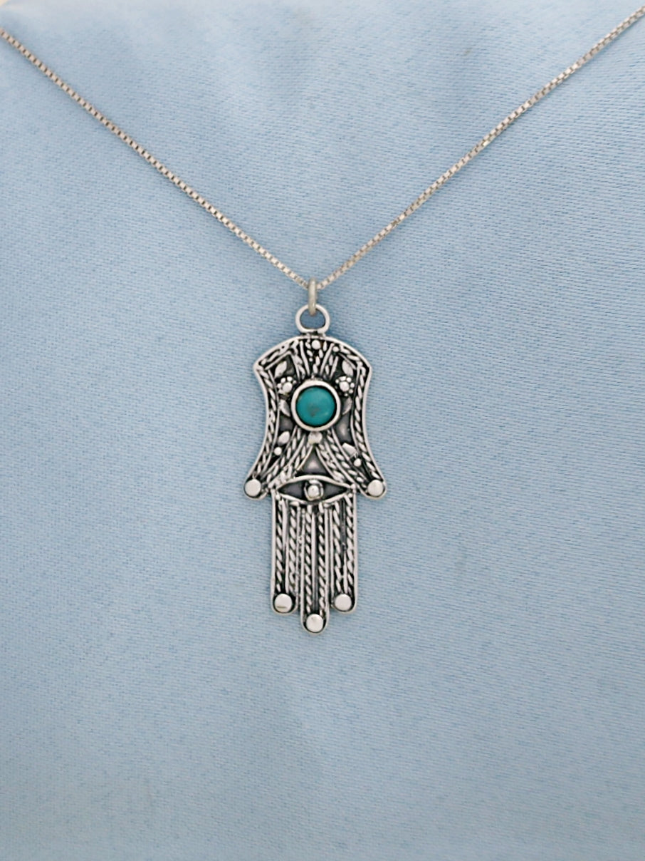 B1- Hamsa with Multiple Stones