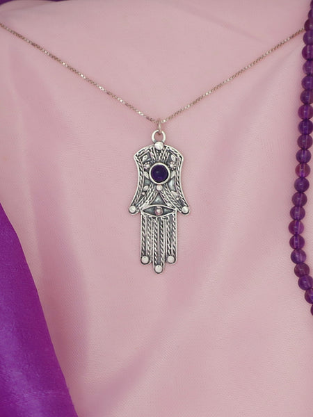 B1- Hamsa with Multiple Stones