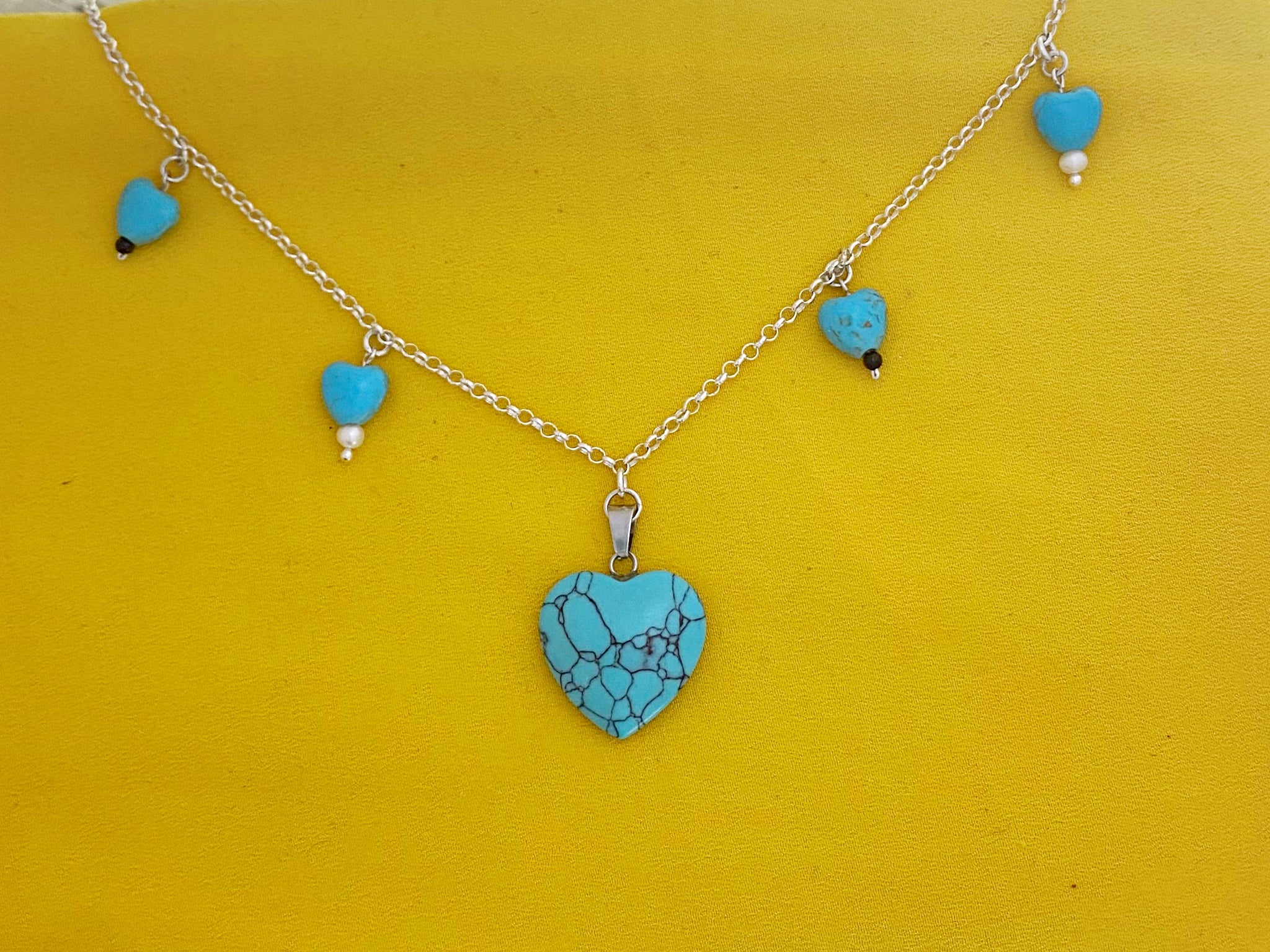 B341- Turquoise Heart necklace