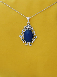 B5- Oval Shaped Stone with Ornamented Frame with Multiple Stones - Zehava Jewelry