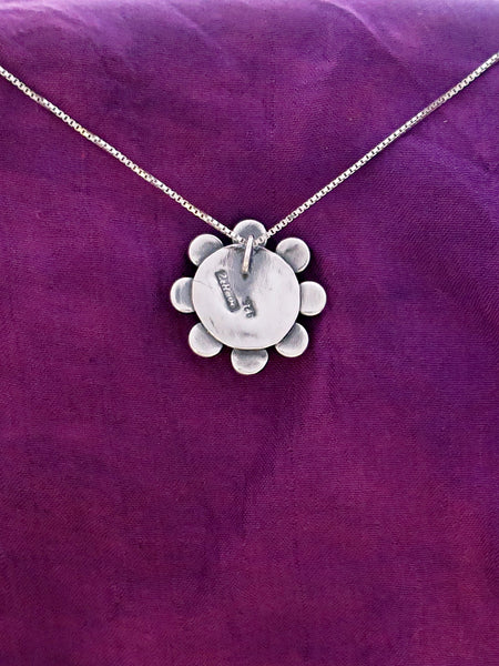 B268 - Silver Flower Pendant