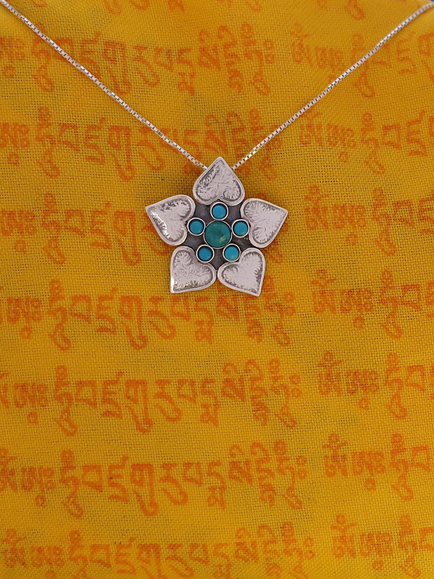 B208 - Flower Pendant with Multiple Stones