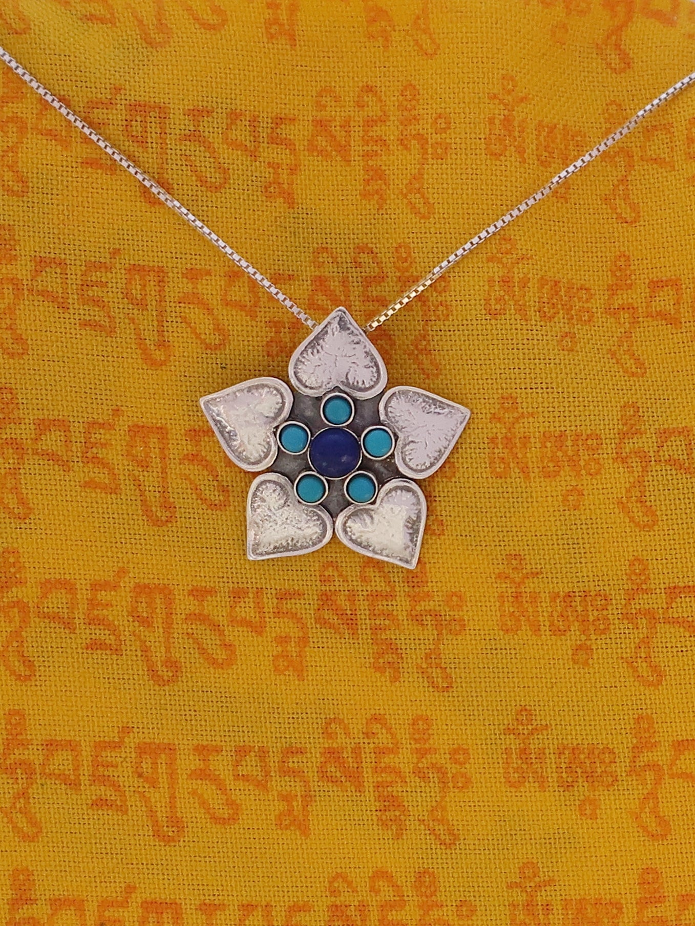 B208 - Flower Pendant with Multiple Stones