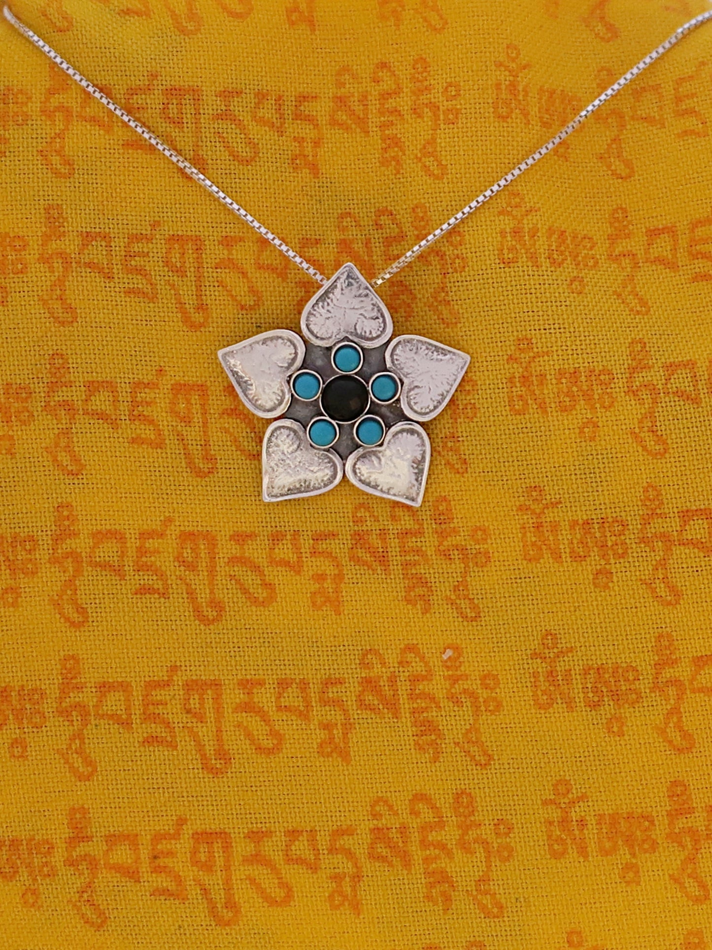 B208 - Flower Pendant with Multiple Stones