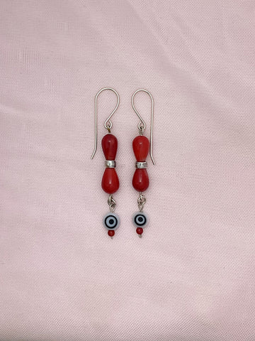 E126- Carnelian beads Earrings