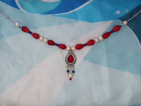 B270- Silver Drop Necklace