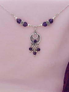 B304- Filigree Necklace with Amethyst