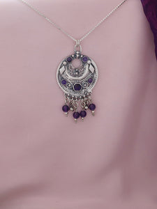 B305- Filigree Pendant with Amethyst