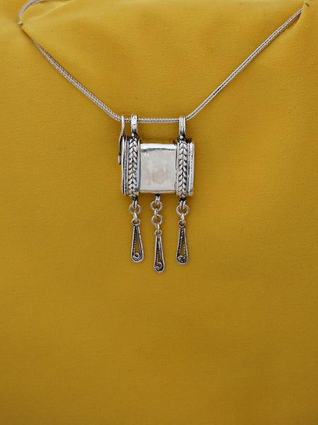 C6- Square Box Pendant with Opening Cap - Zehava Jewelry