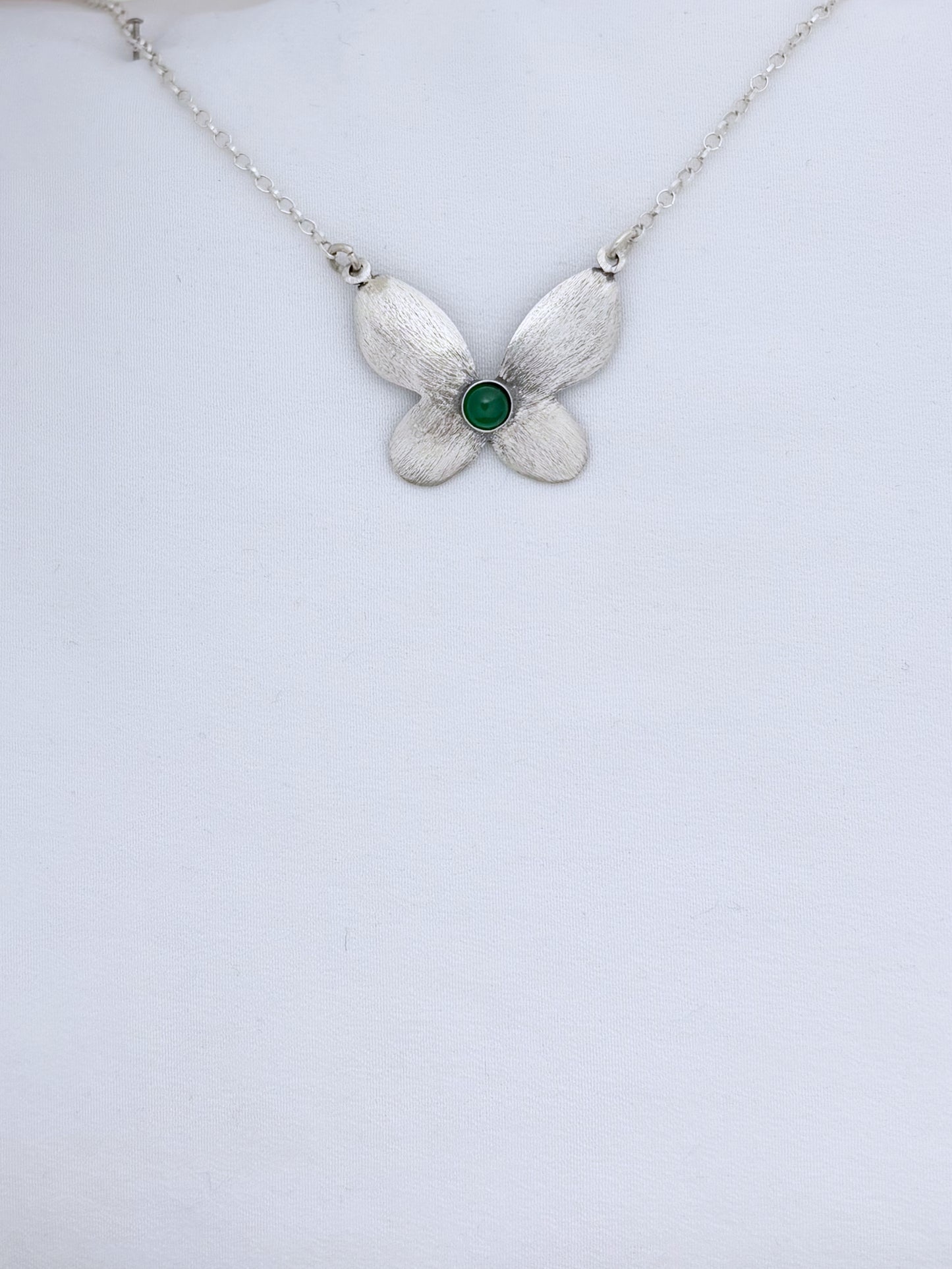 B252- Butterlfly Necklace with Multiple Stones