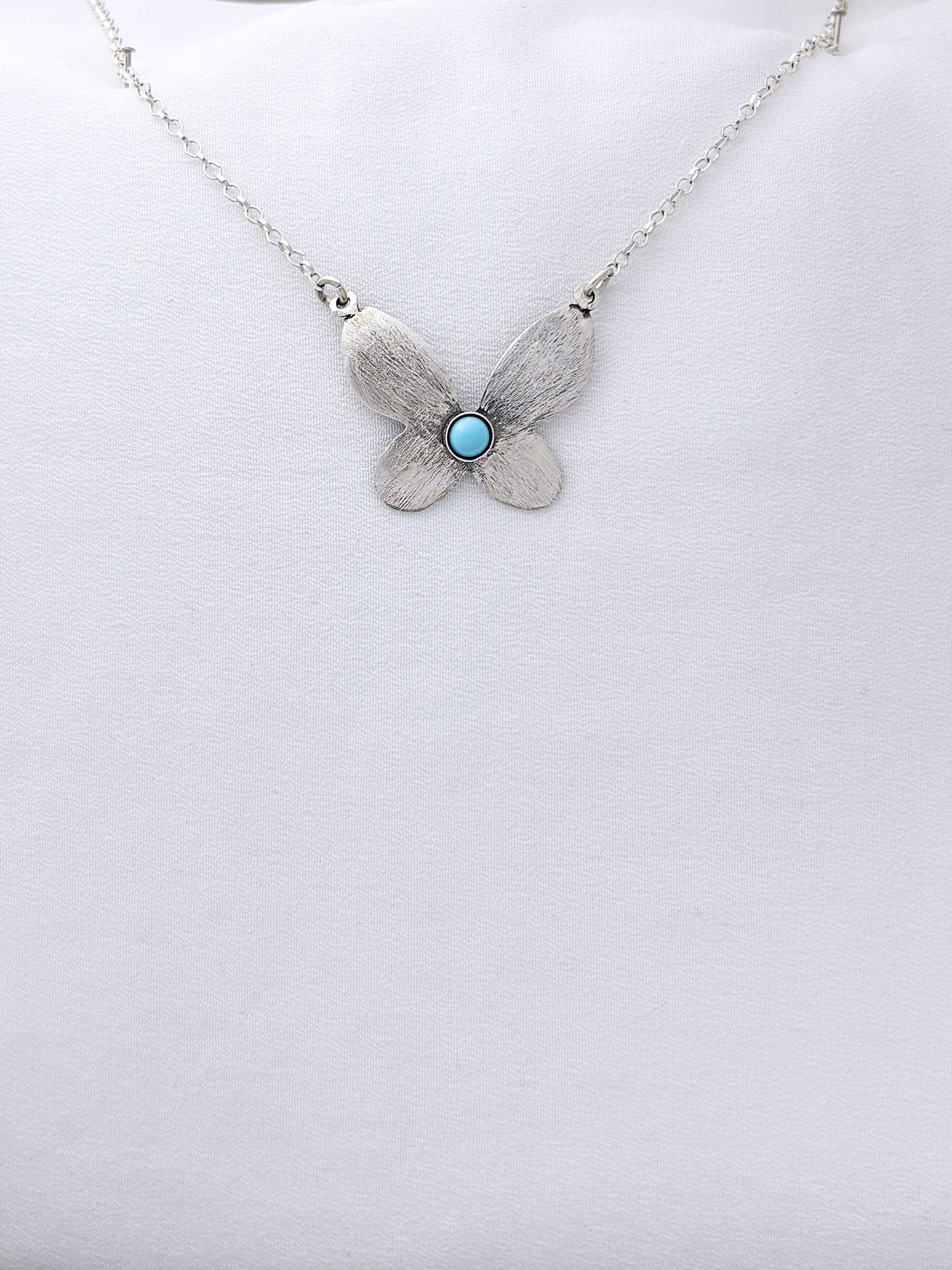 B252- Butterlfly Necklace with Multiple Stones