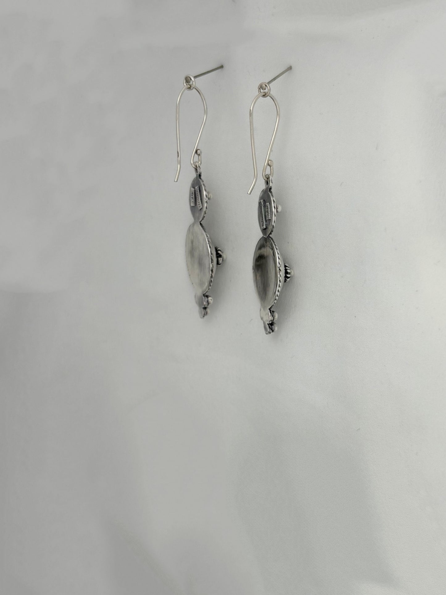 E148- Silver Dome Earrings