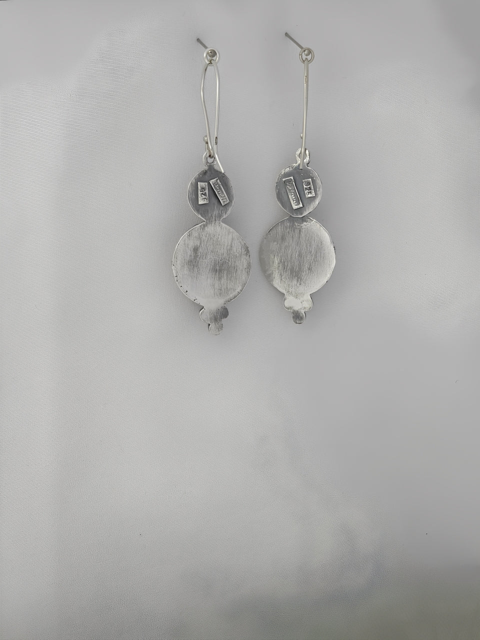 E148- Silver Dome Earrings