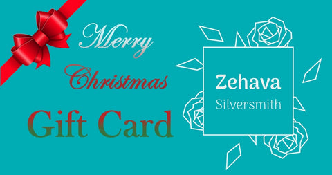 Merry Christmas Gift Card - Zehava Jewelry