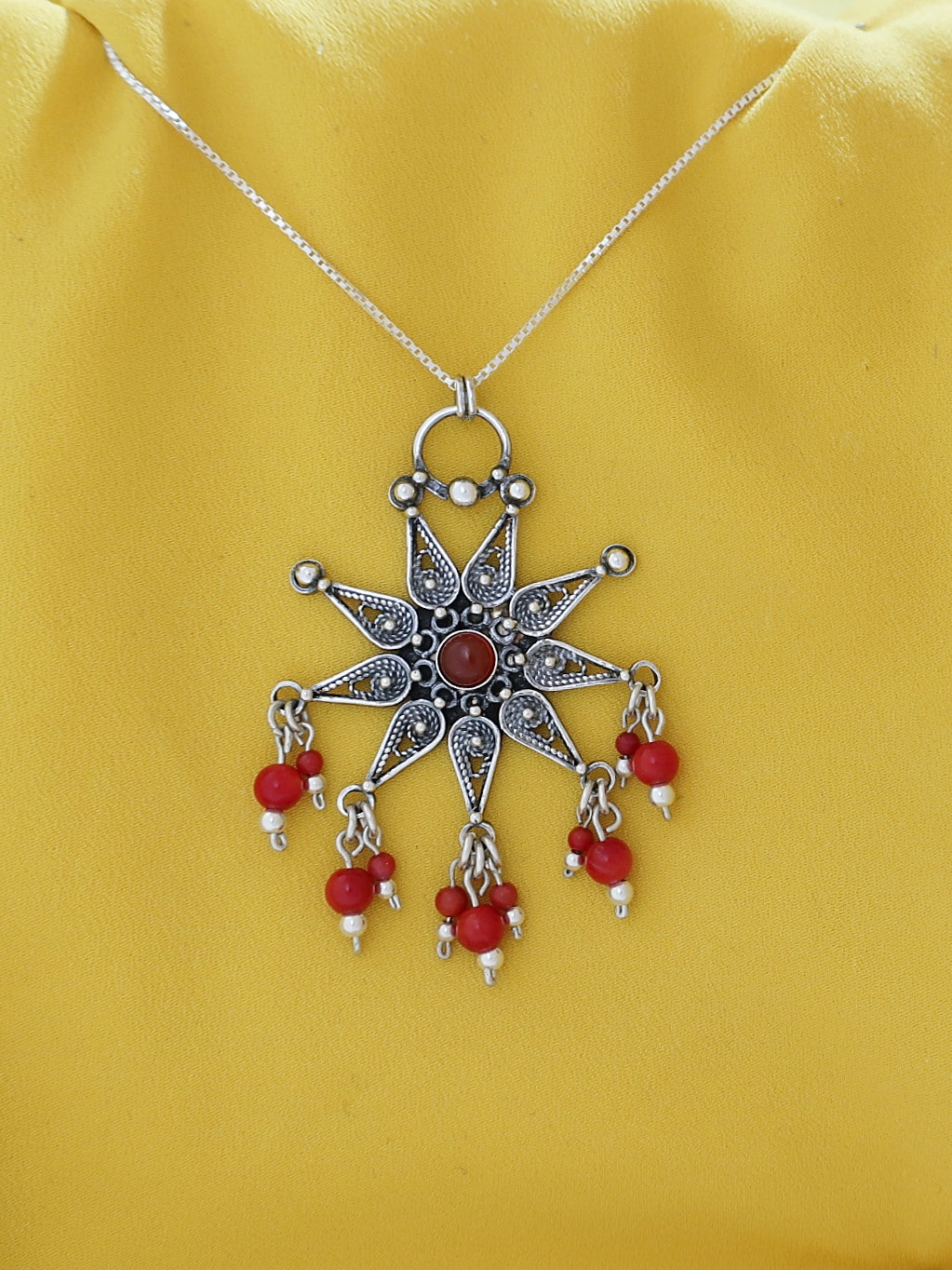 B191- Sun Necklace (Multiple Stones)