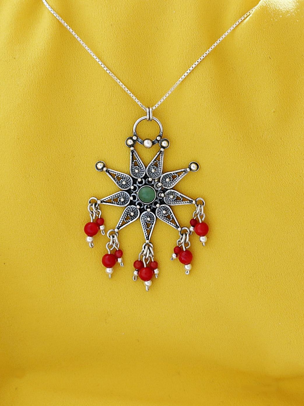 B191- Sun Necklace (Multiple Stones)