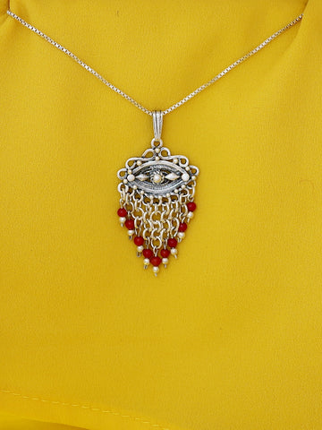 B228- Eye Pendant with Carnelian