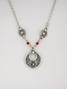 B50 -  Silver Filigree Necklace - Zehava Jewelry