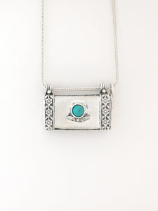 C13.1- Square Box Pendant with Opening Cap - Zehava Jewelry