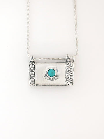 C13.1- Square Box Pendant with Opening Cap - Zehava Jewelry