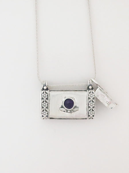 C13.2- Square Box Pendant with Opening Cap - Zehava Jewelry