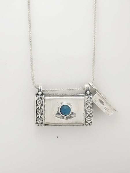 C13.5- Square Box Pendant with Opening Cap - Zehava Jewelry