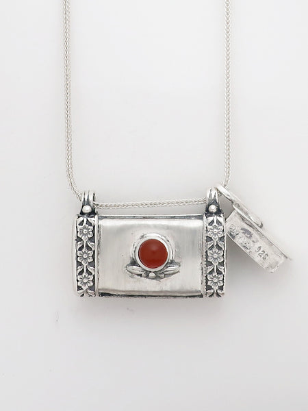 C13.4- Square Box Pendant with Opening Cap - Zehava Jewelry