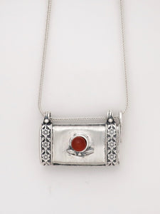 C13.4- Square Box Pendant with Opening Cap - Zehava Jewelry