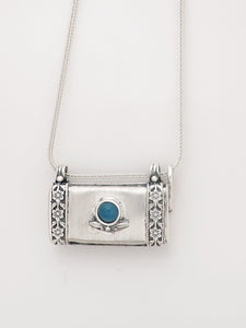 C13.5- Square Box Pendant with Opening Cap - Zehava Jewelry