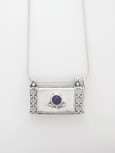 C13.2- Square Box Pendant with Opening Cap - Zehava Jewelry