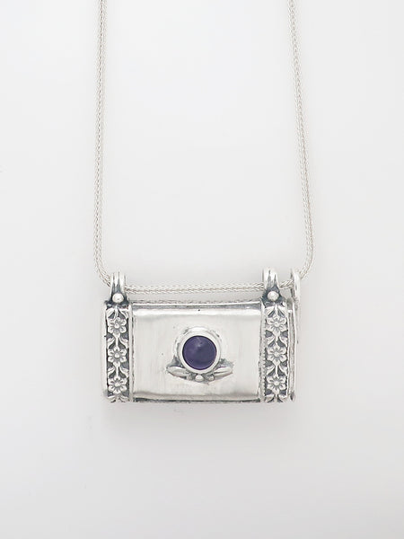 C13.2- Square Box Pendant with Opening Cap - Zehava Jewelry