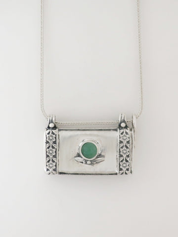 C13.6- Square Box Pendant with Opening Cap - Zehava Jewelry