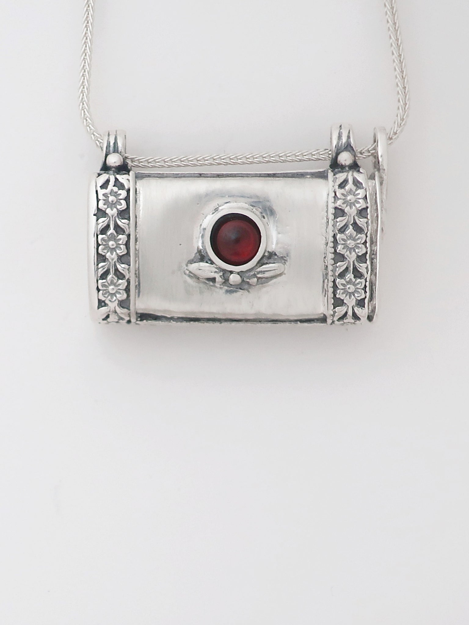 C13.3- Square Box Pendant with Opening Cap - Zehava Jewelry