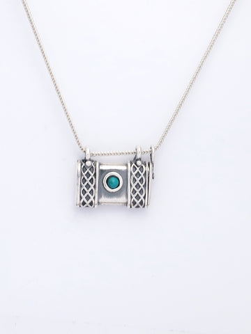 C17- Square Box Pendant with Opening Cap - Zehava Jewelry