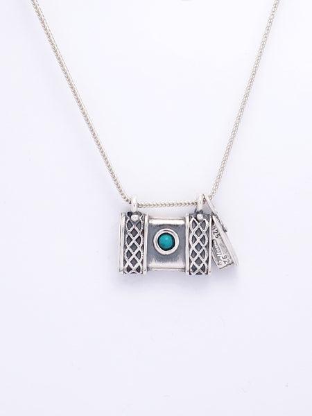 C17- Square Box Pendant with Opening Cap - Zehava Jewelry