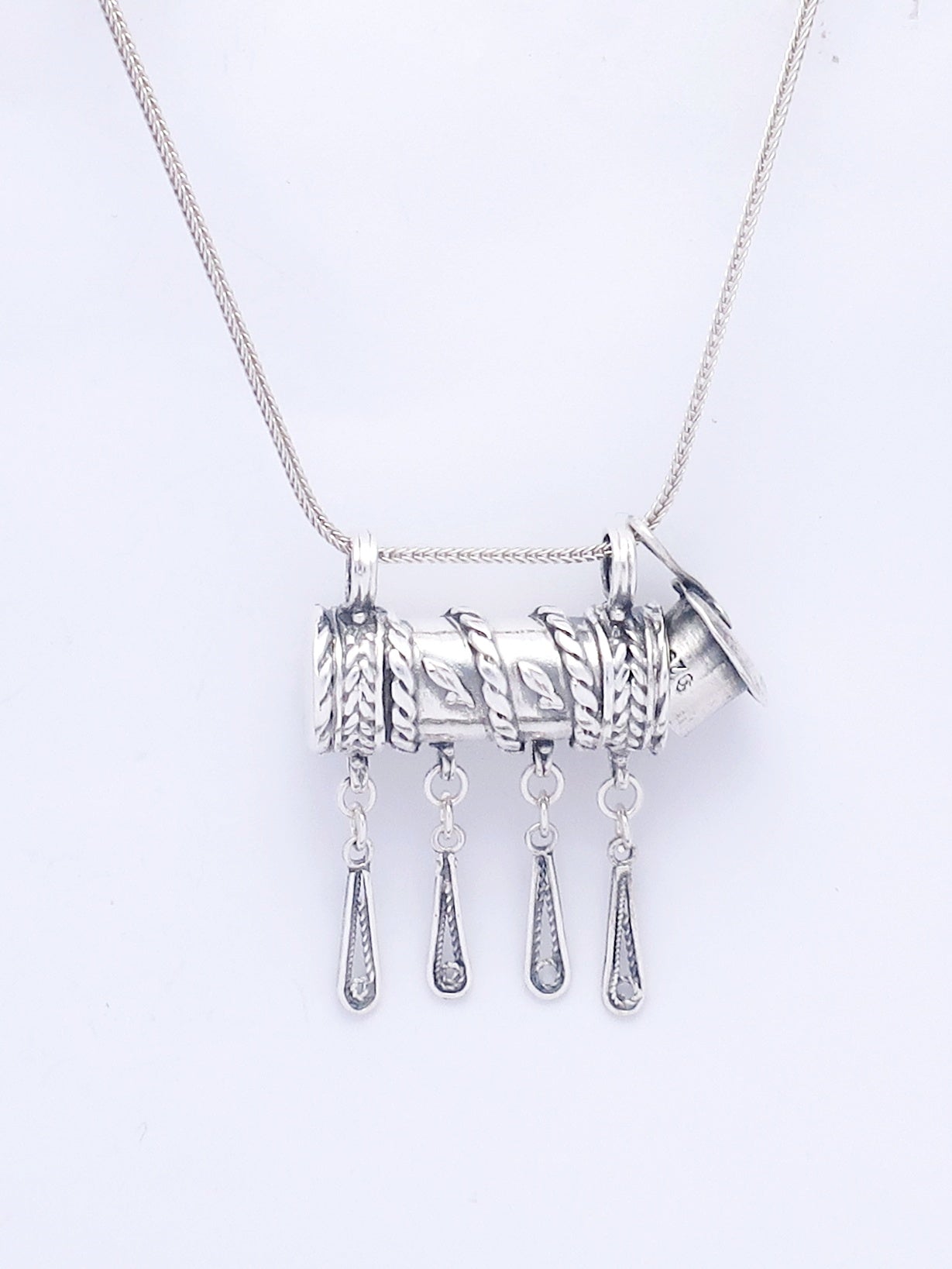 D3- Round Box Pendant with Opening Cap - Zehava Jewelry