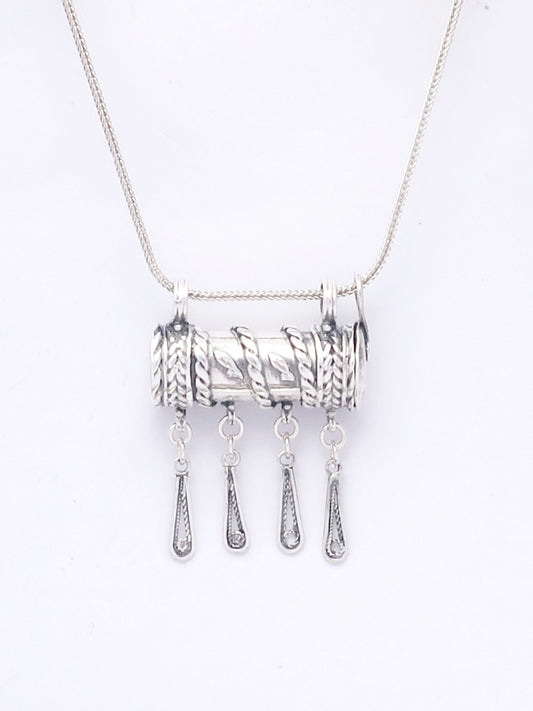 D3- Round Box Pendant with Opening Cap - Zehava Jewelry