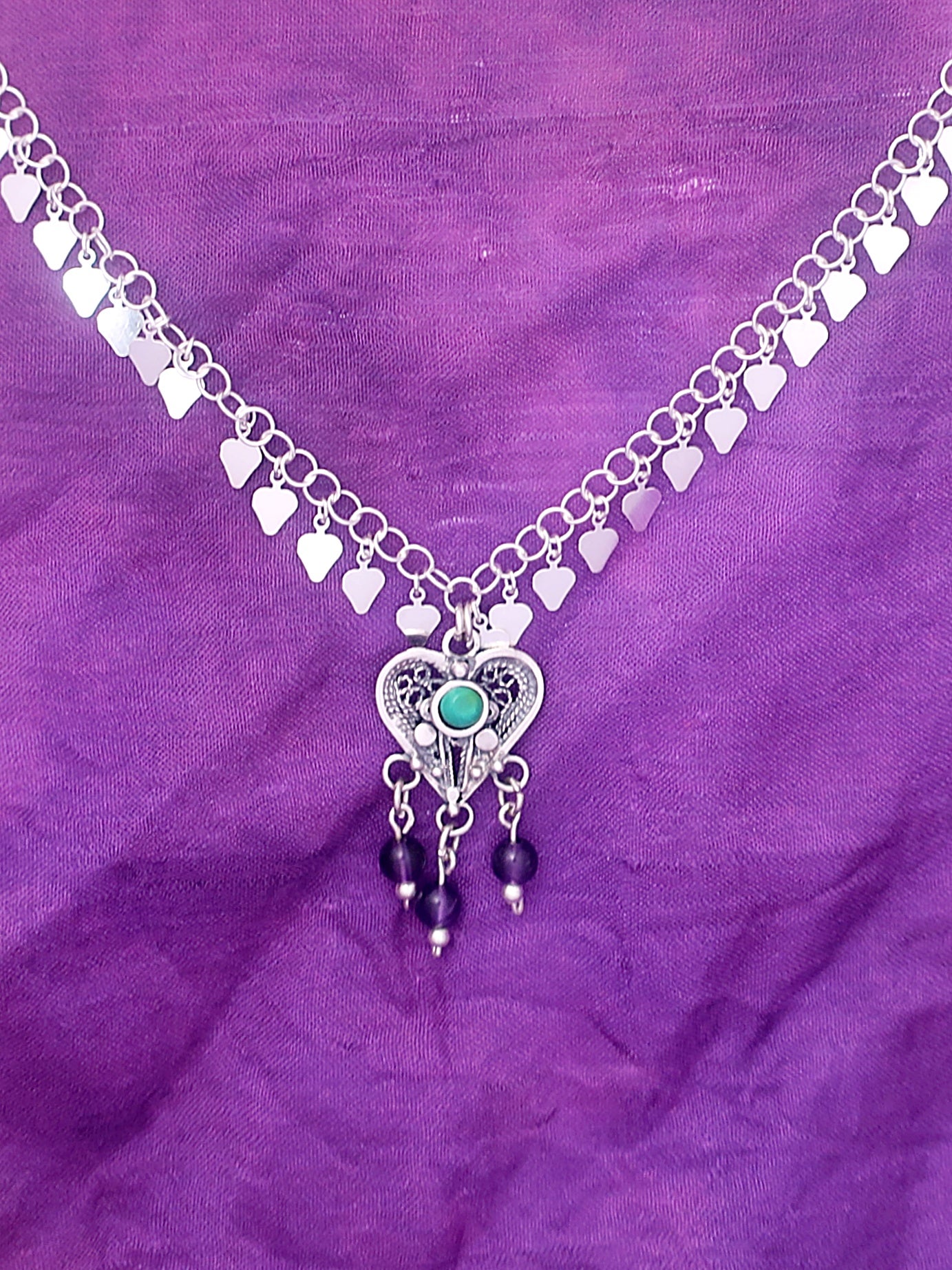 B116.3-  Filigree Heart Necklace