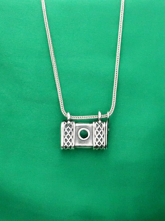 C17.1- Square Box Pendant with Opening Cap - Zehava Jewelry