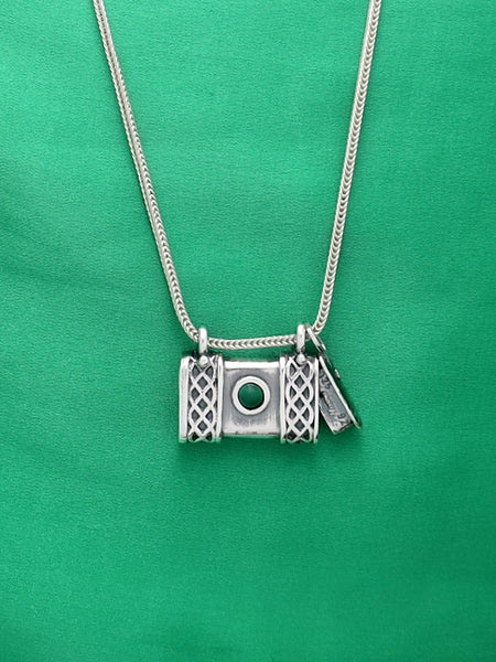 C17.1- Square Box Pendant with Opening Cap - Zehava Jewelry